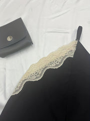  Nightdress Lace Trim Mini Cami Sleep Dress