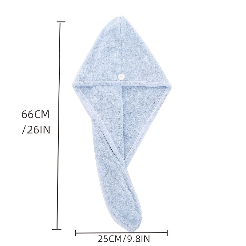 Microfiber Hair Towel Hair Turbans for Wet Hair Drying Anti Frizz Pink Grey