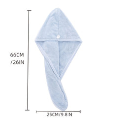 Microfiber Hair Towel Hair Turbans for Wet Hair Drying Anti Frizz Pink Grey