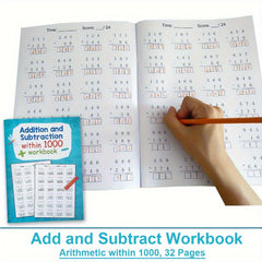 Workbook Addition & Subtraction Practice for Kids Ages 6-8