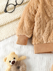 Baby Furry Thermal Set Hoodie & Pants Outfit