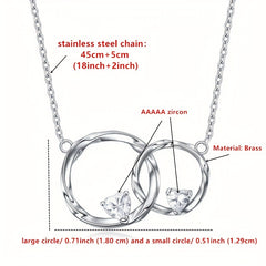 Twisted Zirconium Pendant Necklace Holiday Gift for Girls