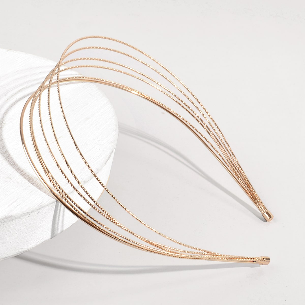 Alloy Golden Metal Wide Hair Band Head Band Solid Hair Hoop Hair Accessories