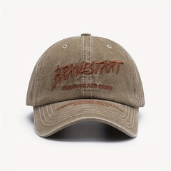 Retro Embroidered Baseball Cap Adjustable Soft Top Hat