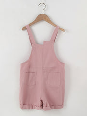 Girl's Pocket Overalls Cargo Jumpsuit For Toddlers Kids