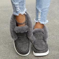 Women's Short Winter Boots Slip On Ankle High Snow Shoes