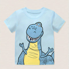 Dinosaur Print Cotton T-shirt for Kids