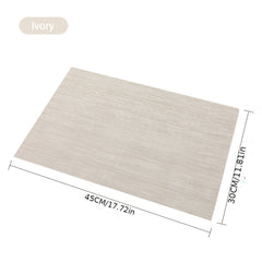 6pcs Vinyl Placemats for Dining Washable Stain Resistant Mats