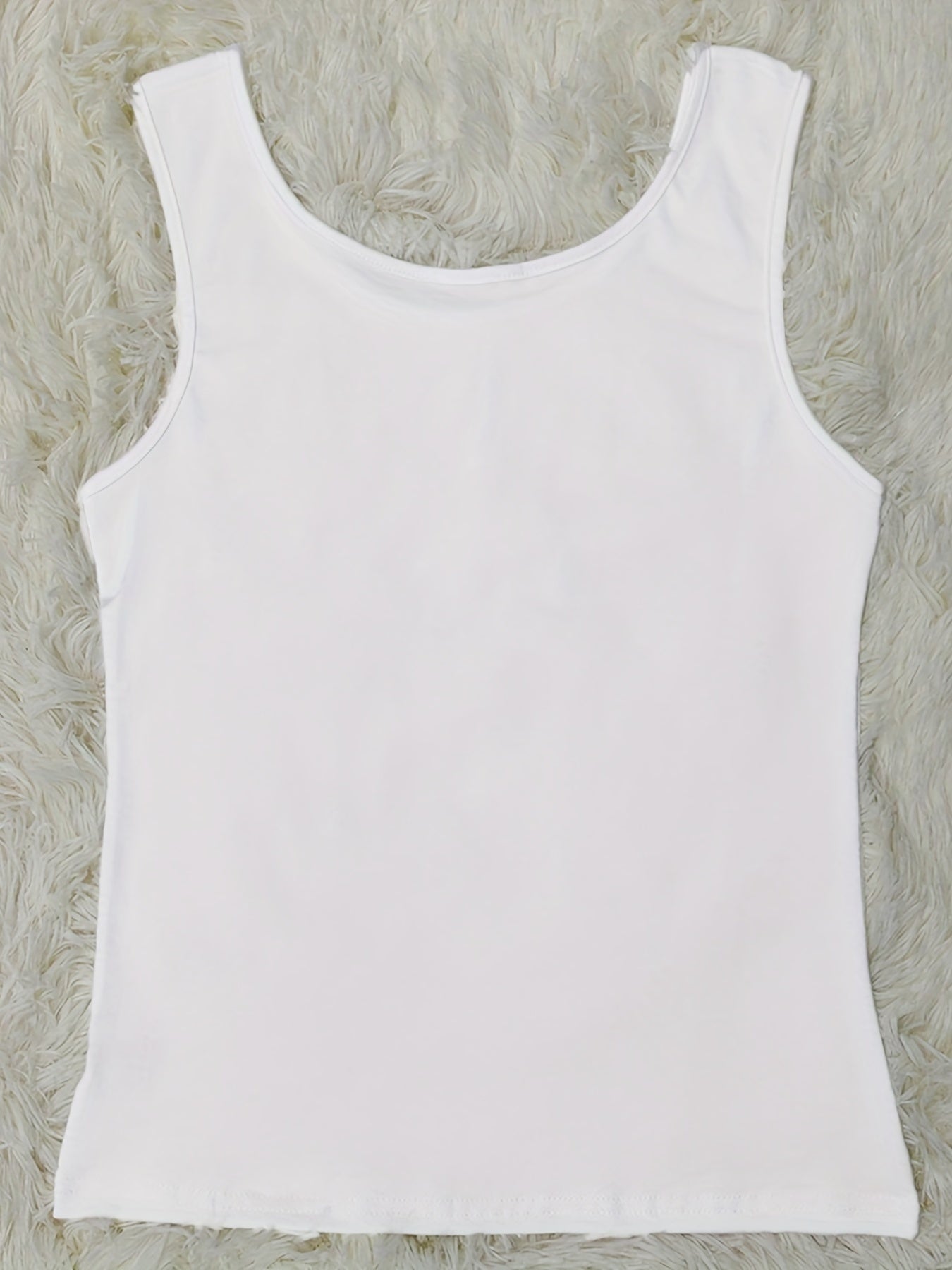 Bear Print Tank Top Sleeveless Crew Neck Casual