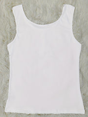 Bear Print Tank Top Sleeveless Crew Neck Casual