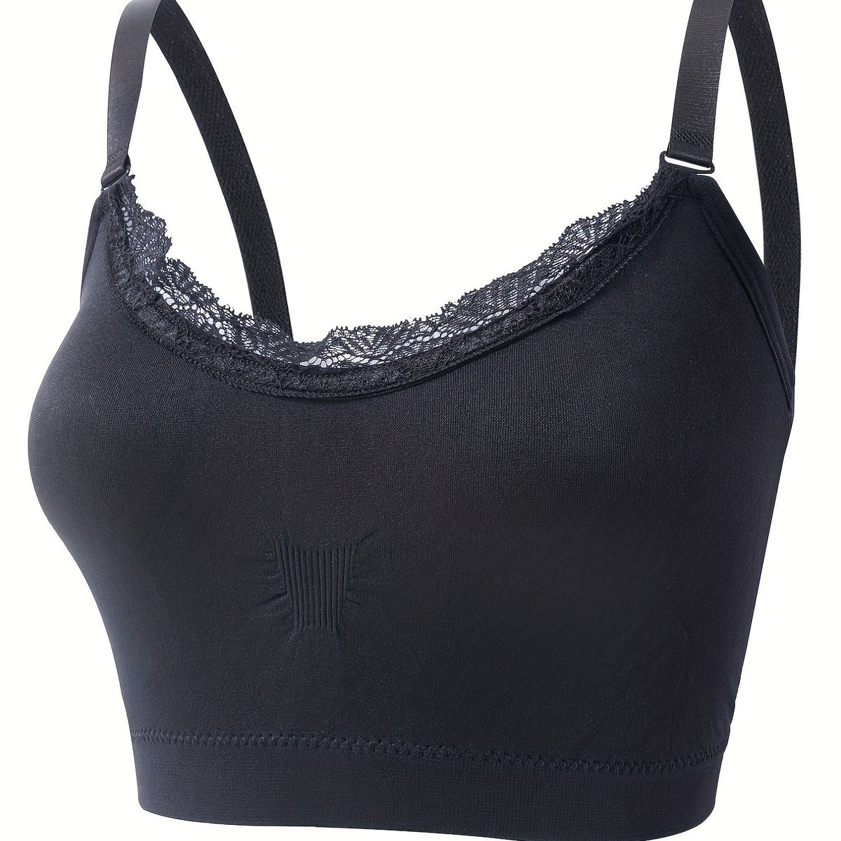  Women's Ruched Lace Trim Tee