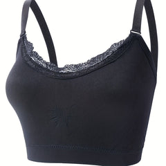  Women's Ruched Lace Trim Tee