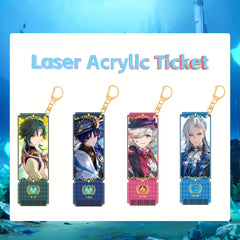 Acrylic Ticket Decoration Character Keychain for Anime Fans