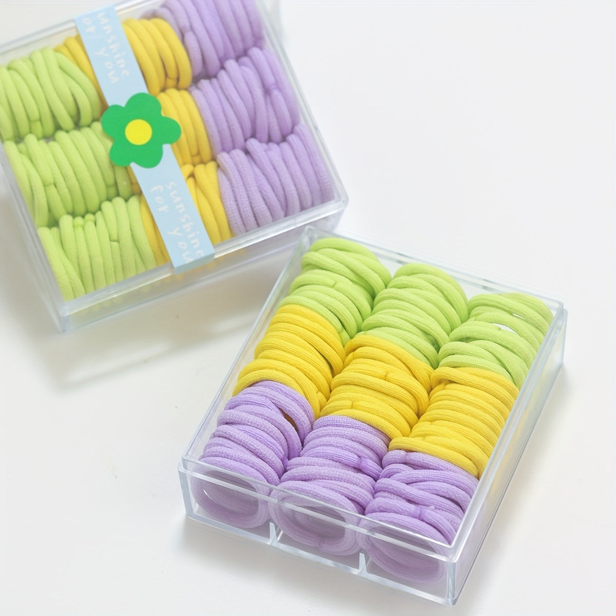 90pcs Candy Hair Tie Elastic Hair Rope Ponytail Holder Hair Accessories