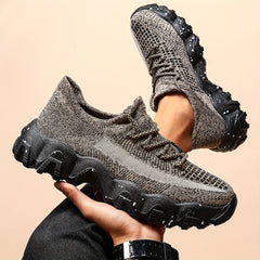 Men's Comfortable Lace Sneakers Casual Sock Elevator Shoes