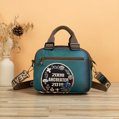Chinese Style Totem Men's Casual Crossbody Bag With Adjustable Shoulder Strap