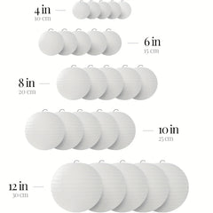25pcs Paper Lantern Set Party Decorations Birthdays Weddings