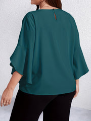  Bell Sleeve Wrap Blouse