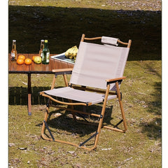 Portable Aluminum Wooden Handle Chair for Outdoor Camping