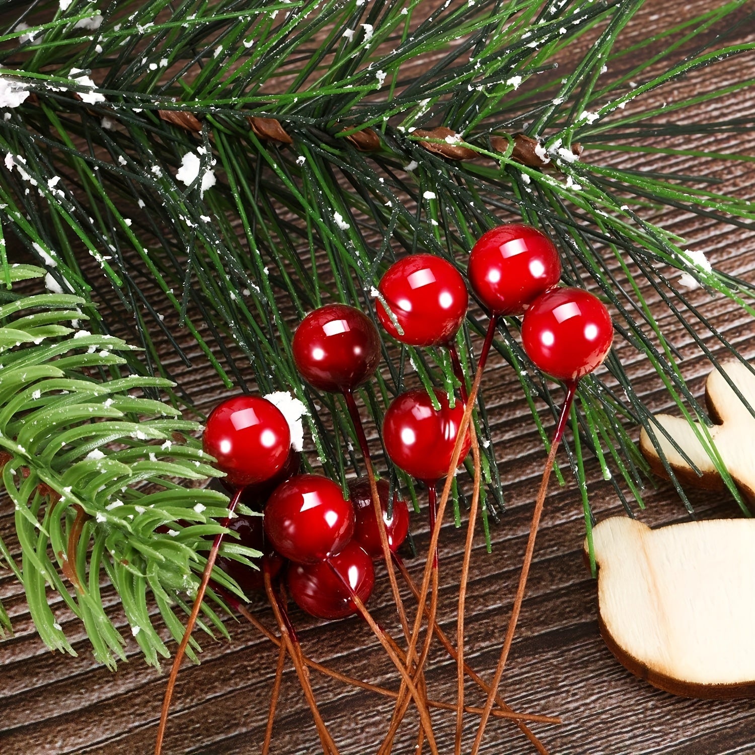 100pcs Christmas Red Foam Cherry Ball Ornaments