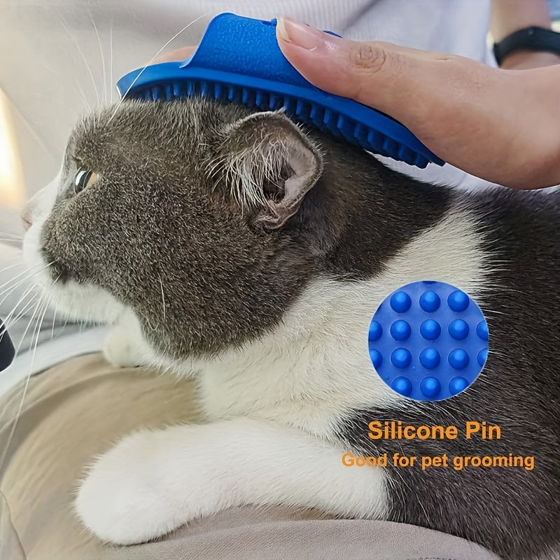 Pet Shampoo Brush & Massage Comb for Dog & Cat Grooming