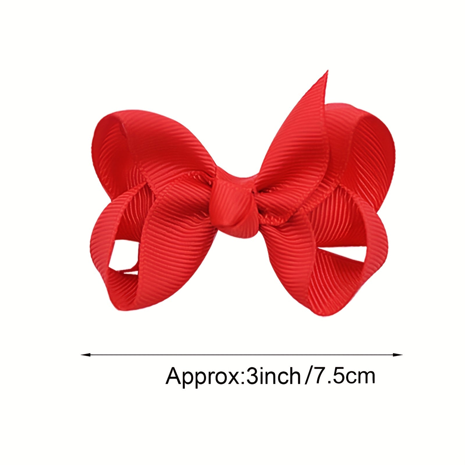 Solid Style Bow Hair Clip for Baby Girls - Duck Billed Clip