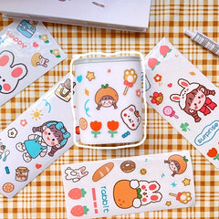 4pcs Rabbit Stickers Waterproof Glass Cup Baby Room Sticker