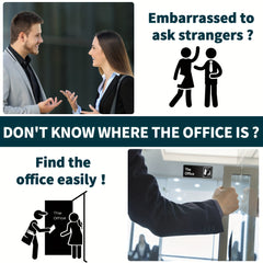 Office Sign Self Adhesive 22.86x7.62cm Acrylic Door/Wall Installation