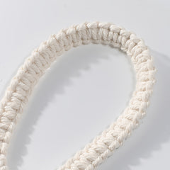Bohemian Woven Curtain Binding Rope Tassel Leaf Wood Bead Decoration