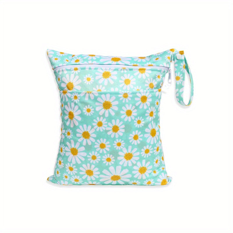 Kids Print Diaper Bag Double Pocket Diaper Storage Bag Wet Bag
