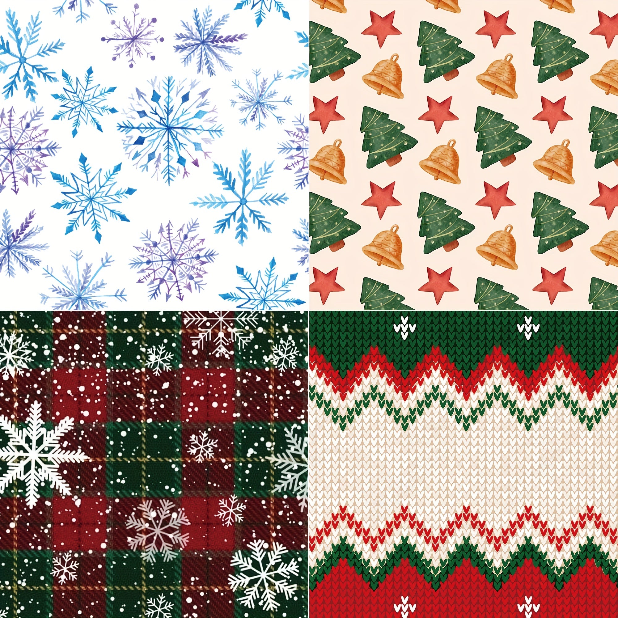 Christmas Scrapbook Paper Pad 24 Sheets 160gsm Single Sided Pattern Paper