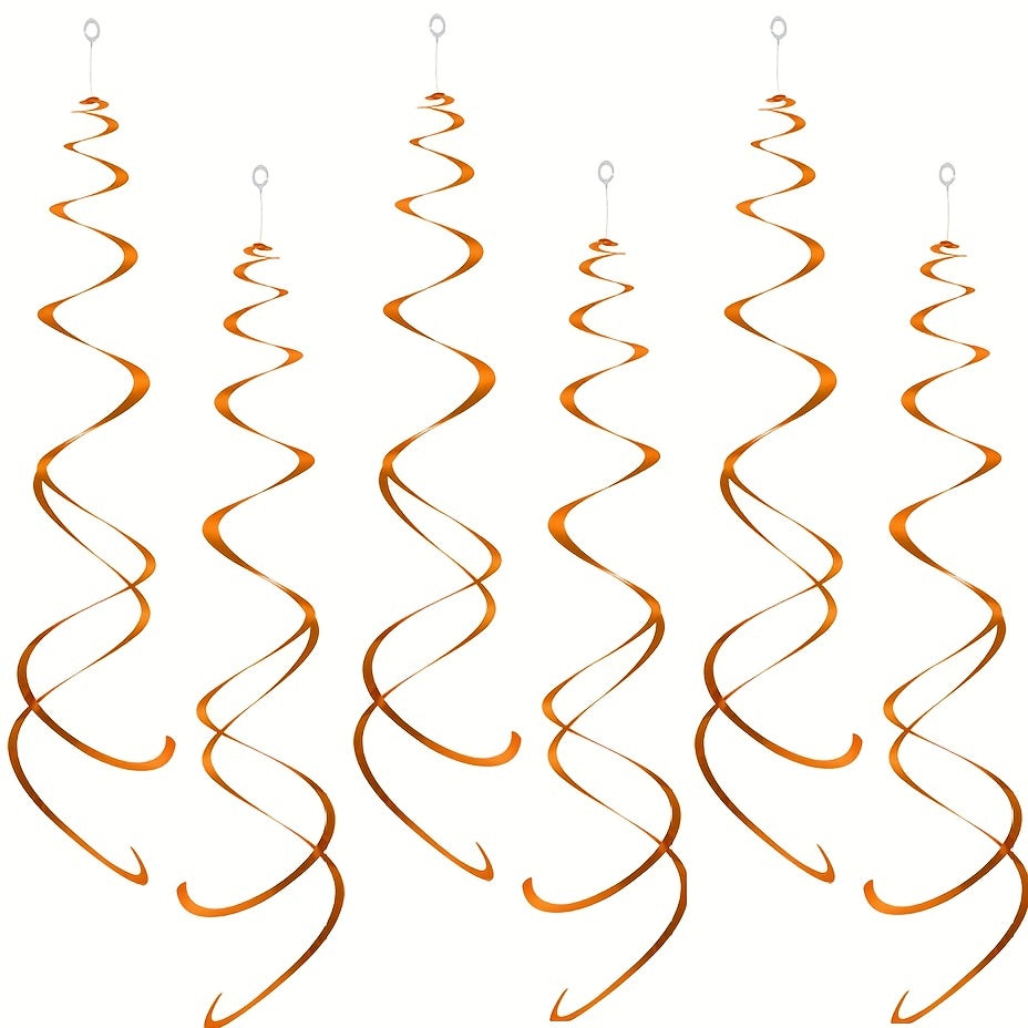 12pcs Red Foil Swirl Hanging Decorations for Party Supplies