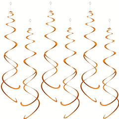 12pcs Red Foil Swirl Hanging Decorations for Party Supplies