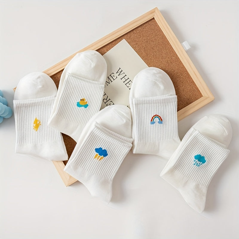 Weather Print Mid Tube Socks Women's Stockings