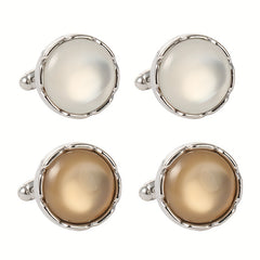 Faux Pearl Cufflinks Set Wedding Business Gift