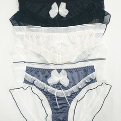 3pcs Contrast Mesh Briefs Comfy & Breathable Intimates Panties