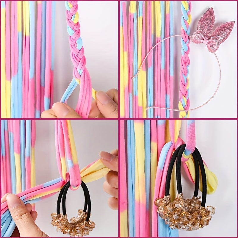 Unicorn Hair Clip Organizer Rainbow Yarn Tassel Bow Holder