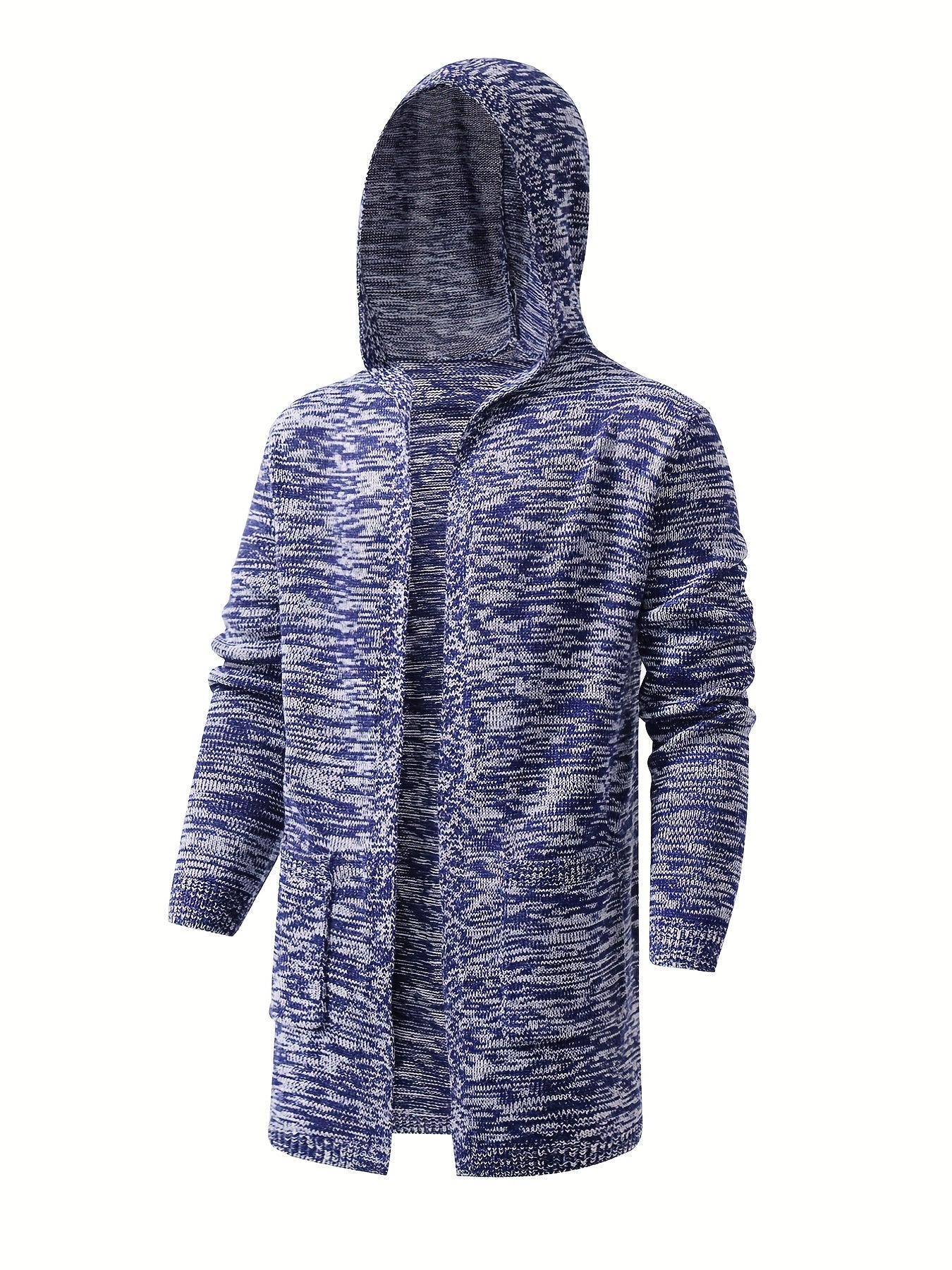 Knitted Hooded Cardigan Men's Warm Overcoat