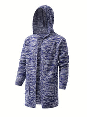 Knitted Hooded Cardigan Men's Warm Overcoat
