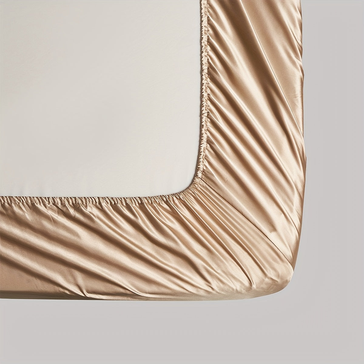 Soft Silky Satin Fitted Sheet for Bedroom, No Pillowcase
