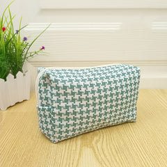 Large Capacity Canvas Cosmetic Bag with Coin Purse