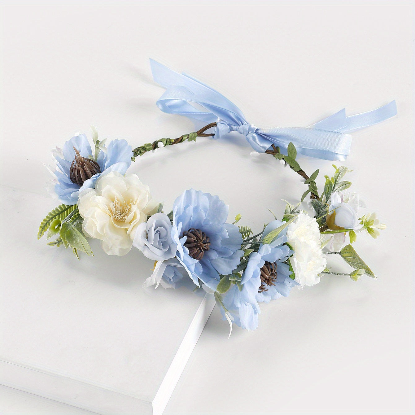 Simulation Flower Leaf Wreath Bridal Headband Hair Accessories For Women Girls