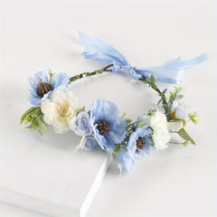 Simulation Flower Leaf Wreath Bridal Headband Hair Accessories For Women Girls