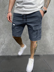 Men's Casual Cargo Shorts Drawstring Waist for Summer