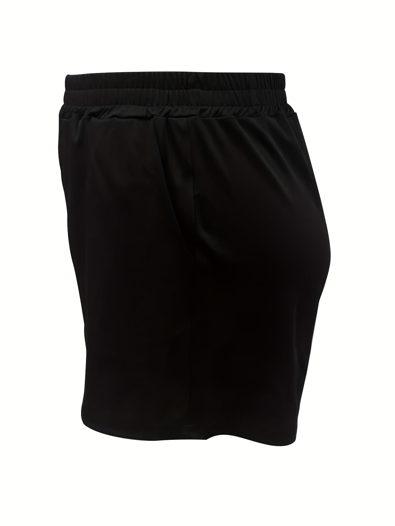  Solid High Rise Sports Shorts