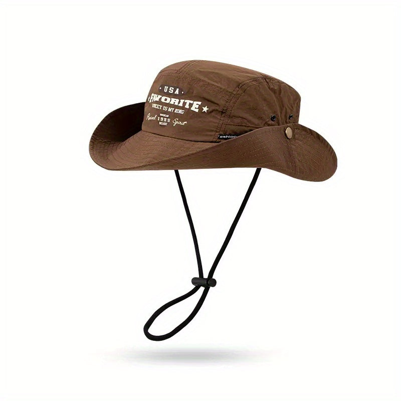 Cowboy Bucket Hat Wide Brim UV Protection Sun Hat