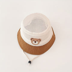 Kids' Cartoon Fisherman Hat Mesh Sun Basin Hat