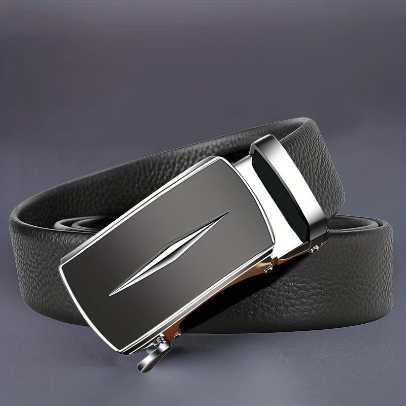 Men's Belt with Automatic Buckle Business Casual Formal Dress