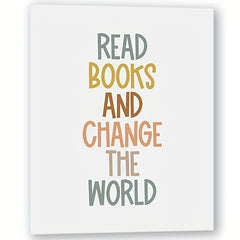 Boho Classroom Poster: Read Books Change World Digital Print