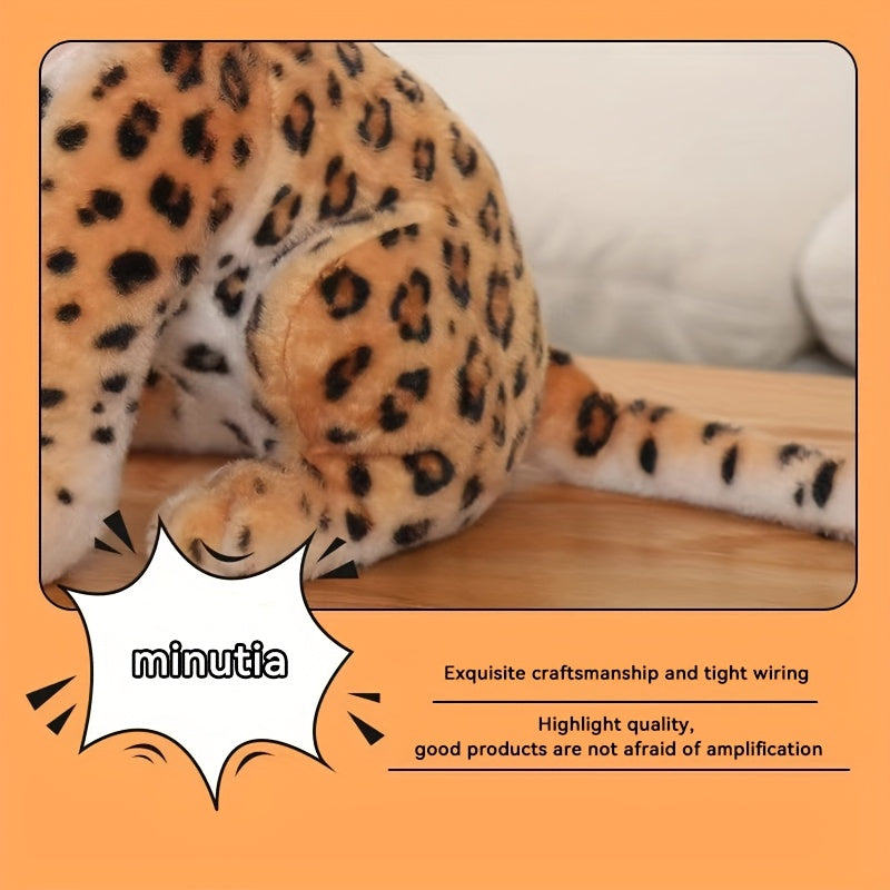 Leopard Plush Toy Soft Polyester Multicolor Perfect Home Decor Birthdays